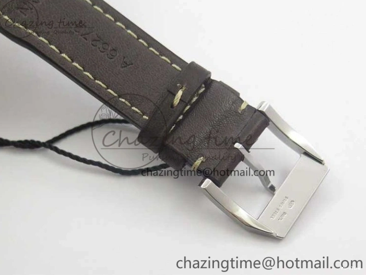 MIROTIME 0508 Pilot Chrono Spitfire IW387903 SS ZF 1:1 Best Edition Black Dial on Brown Leather Strap A OdorResistant 7127